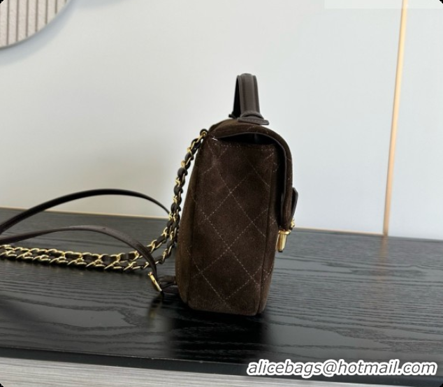 Top Quality Chanel Backpack in Suede Calfskin AS6465 Coffee Brown 2026