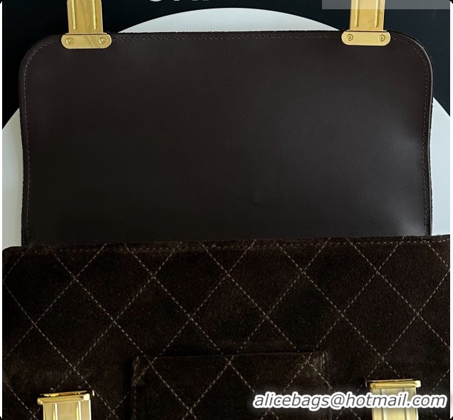 Top Quality Chanel Backpack in Suede Calfskin AS6465 Coffee Brown 2026