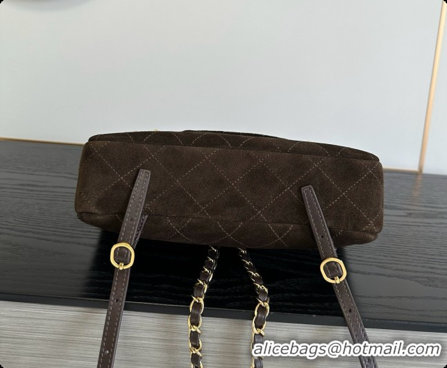 Top Quality Chanel Backpack in Suede Calfskin AS6465 Coffee Brown 2026