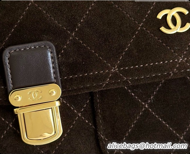 Top Quality Chanel Backpack in Suede Calfskin AS6465 Coffee Brown 2026