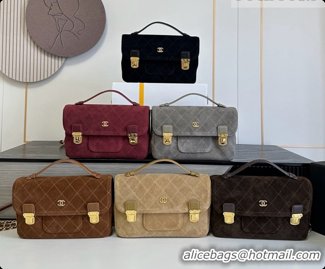 Top Quality Chanel Backpack in Suede Calfskin AS6465 Coffee Brown 2026