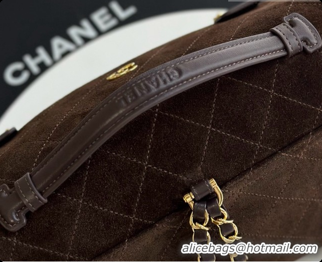 Top Quality Chanel Backpack in Suede Calfskin AS6465 Coffee Brown 2026