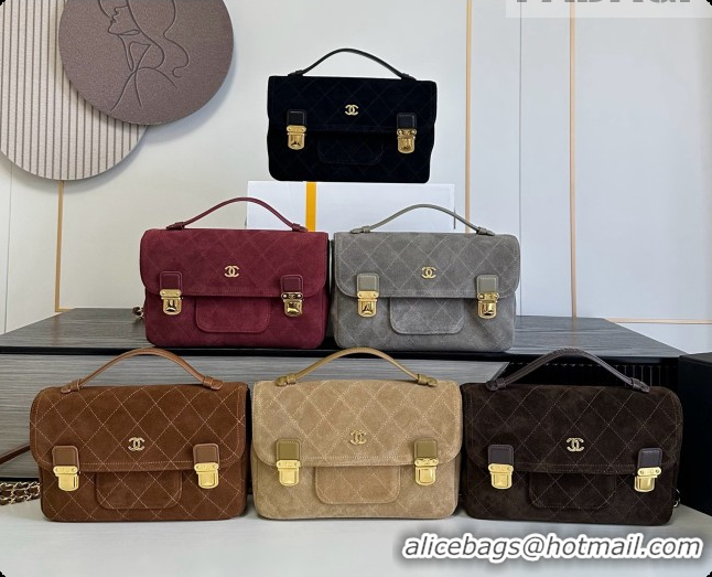 Affordable Price Chanel Backpack in Suede Calfskin AS6465 Amaranth Red 2026
