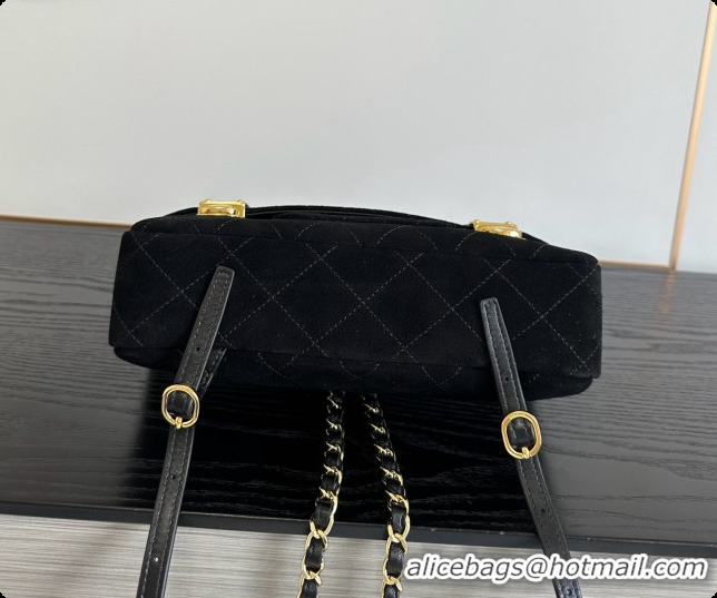 AAAAA Chanel Backpack in Suede Calfskin AS6465 Black 2026