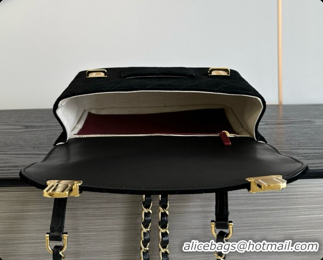 AAAAA Chanel Backpack in Suede Calfskin AS6465 Black 2026