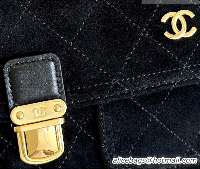 AAAAA Chanel Backpack in Suede Calfskin AS6465 Black 2026