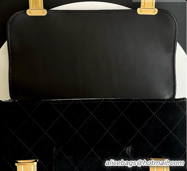 AAAAA Chanel Backpack in Suede Calfskin AS6465 Black 2026
