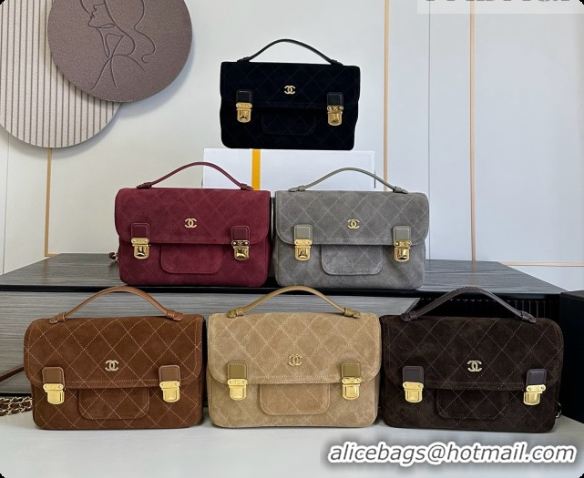 AAAAA Chanel Backpack in Suede Calfskin AS6465 Black 2026
