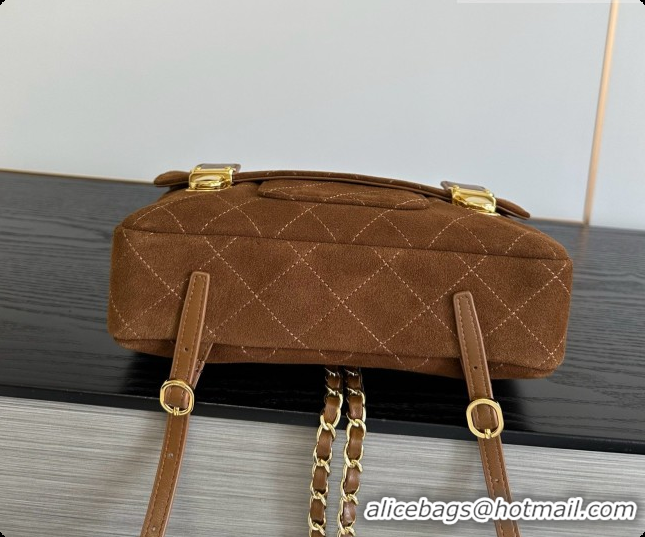 Good Product Chanel Backpack in Suede Calfskin AS6465 Caramel Brown 2026