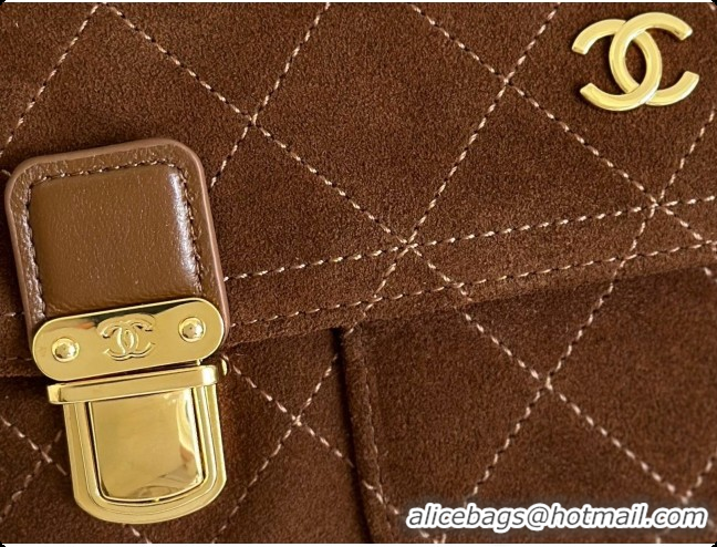 Good Product Chanel Backpack in Suede Calfskin AS6465 Caramel Brown 2026