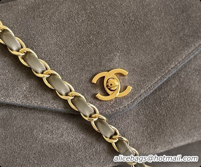 Low Price Chanel Tote Bag with Pocket in Suede Calfskin AS6483 Grey 2026