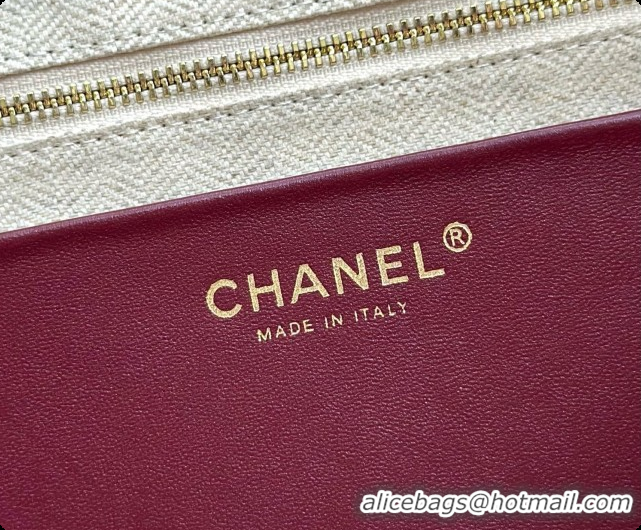 Discount Chanel Tote Bag with Pocket in Suede Calfskin AS6483 Wine Red 2026
