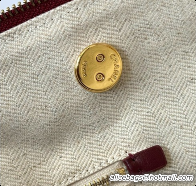 Discount Chanel Tote Bag with Pocket in Suede Calfskin AS6483 Wine Red 2026
