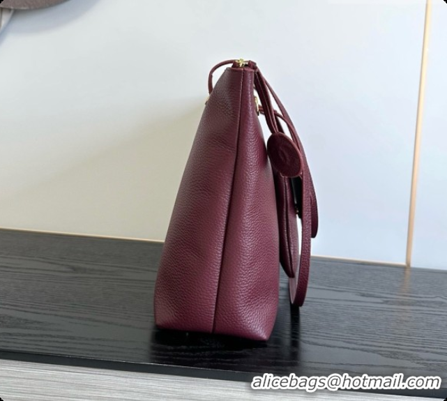 Low Price Chanel Tote Bag with Pocket in Grained Calfskin AS6483 Wine Red 2026 