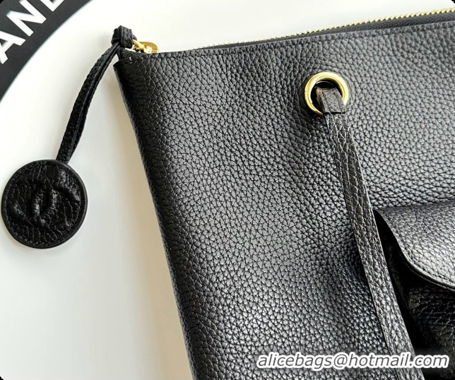 Trendy Design Chanel Tote Bag with Pocket in Grained Calfskin AS6483 Black 2026