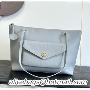 AAAAA Chanel Tote Bag with Pocket in Grained Calfskin AS6483 Grey 2026