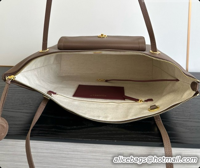Duplicate Chanel Tote Bag with Pocket in Grained Calfskin AS6483 Khaki 2026