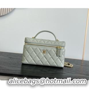Best Price Chanel Mini Vanity with Chain in Quilted Grained Calfskin CH100813 Grey 2026