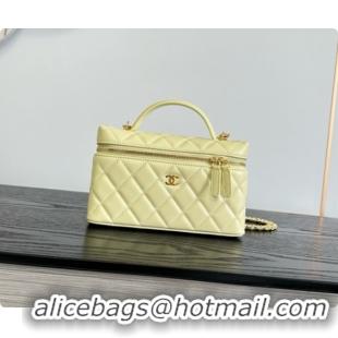 Shoulder Carry Chanel Mini Vanity with Chain in Quilted Grained Calfskin CH100815 Yellow 2026