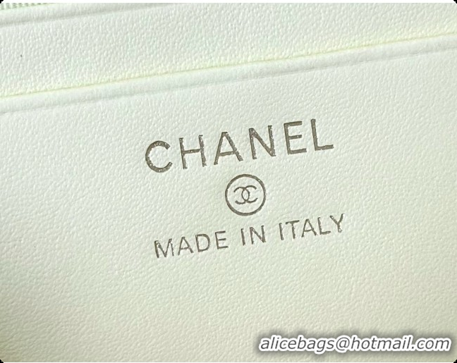 Shoulder Carry Chanel Mini Vanity with Chain in Quilted Grained Calfskin CH100815 Yellow 2026