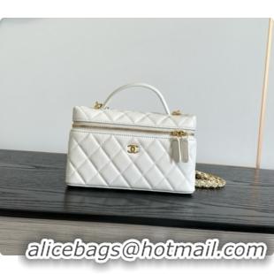 Pretty Style Chanel Mini Vanity with Chain in Quilted Grained Calfskin CH100816 White 2026