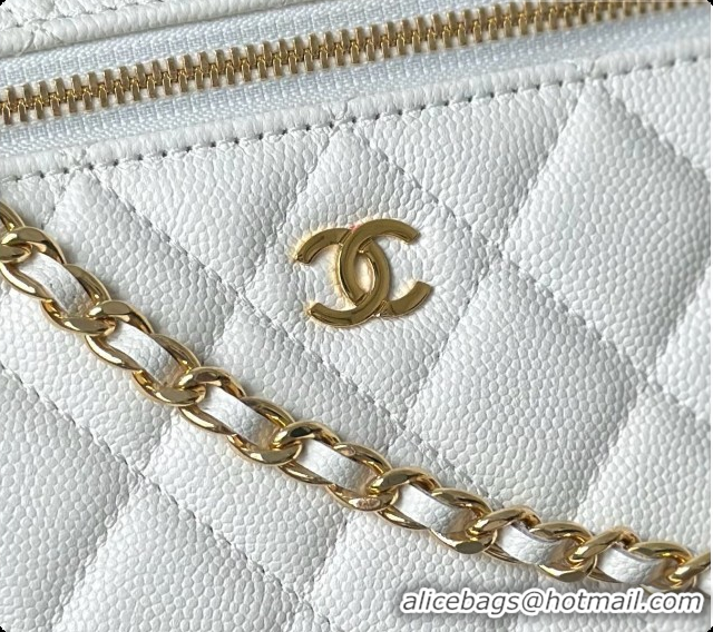 Pretty Style Chanel Mini Vanity with Chain in Quilted Grained Calfskin CH100816 White 2026