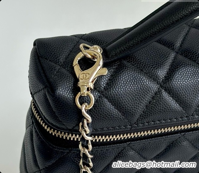 Grade Quality Chanel Vanity with Chain in Quilted Grained Calfskin CH100807 Black 2026