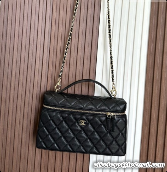 Grade Quality Chanel Vanity with Chain in Quilted Grained Calfskin CH100807 Black 2026