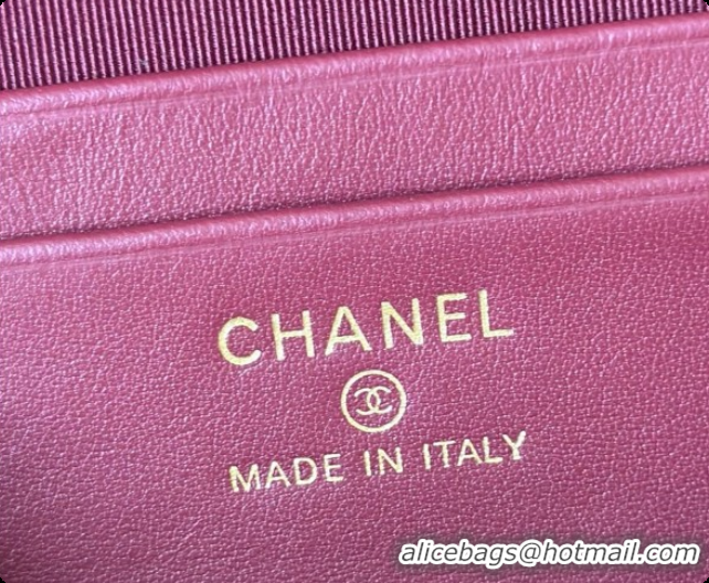 Original Cheap Chanel Vanity with Chain in Quilted Grained Calfskin CH100808 Burgundy 2026