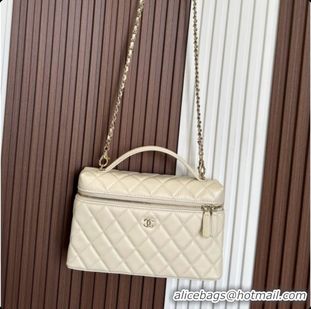 Best Price Chanel Vanity with Chain in Quilted Grained Calfskin CH100809 Beige 2026