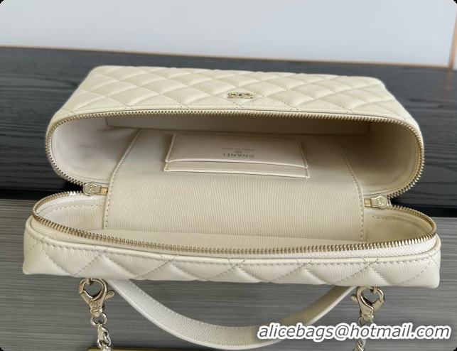 Best Price Chanel Vanity with Chain in Quilted Grained Calfskin CH100809 Beige 2026