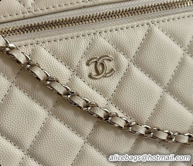 Best Price Chanel Vanity with Chain in Quilted Grained Calfskin CH100809 Beige 2026