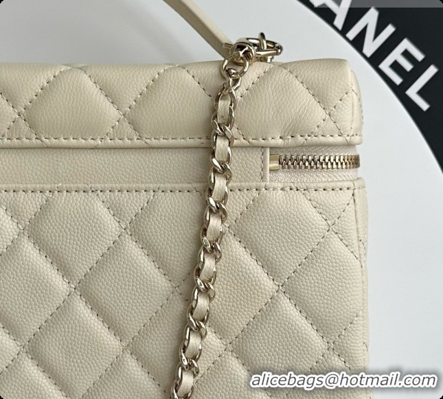 Best Price Chanel Vanity with Chain in Quilted Grained Calfskin CH100809 Beige 2026