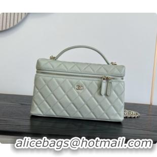 Most Popular Chanel Vanity with Chain in Quilted Grained Calfskin CH100810 Grey 2026