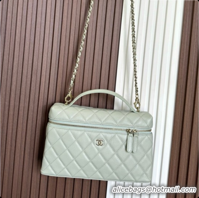 Most Popular Chanel Vanity with Chain in Quilted Grained Calfskin CH100810 Grey 2026