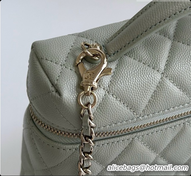 Most Popular Chanel Vanity with Chain in Quilted Grained Calfskin CH100810 Grey 2026