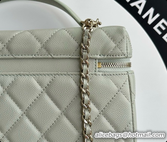 Most Popular Chanel Vanity with Chain in Quilted Grained Calfskin CH100810 Grey 2026