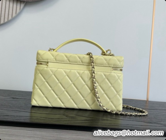 Pretty Style Chanel Vanity with Chain in Quilted Grained Calfskin CH100812 Yellow 2026 