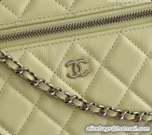 Pretty Style Chanel Vanity with Chain in Quilted Grained Calfskin CH100812 Yellow 2026 