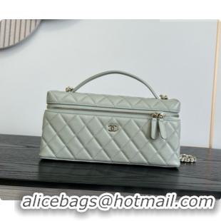Purchase Chanel Vanity with Chain in Quilted Grained Calfskin CH100801 Grey 2026 