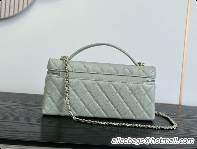 Purchase Chanel Vanity with Chain in Quilted Grained Calfskin CH100801 Grey 2026 