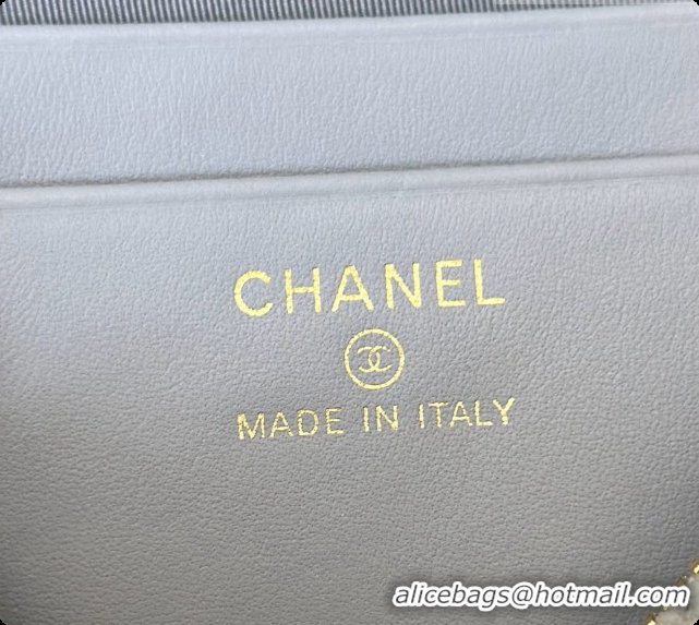 Purchase Chanel Vanity with Chain in Quilted Grained Calfskin CH100801 Grey 2026 