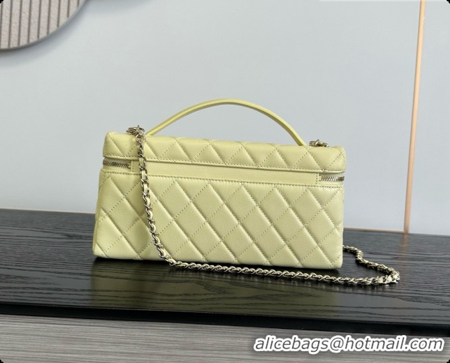 Chanel Vanity with Chain in Quilted Grained Calfskin CH100802 Yellow 2026