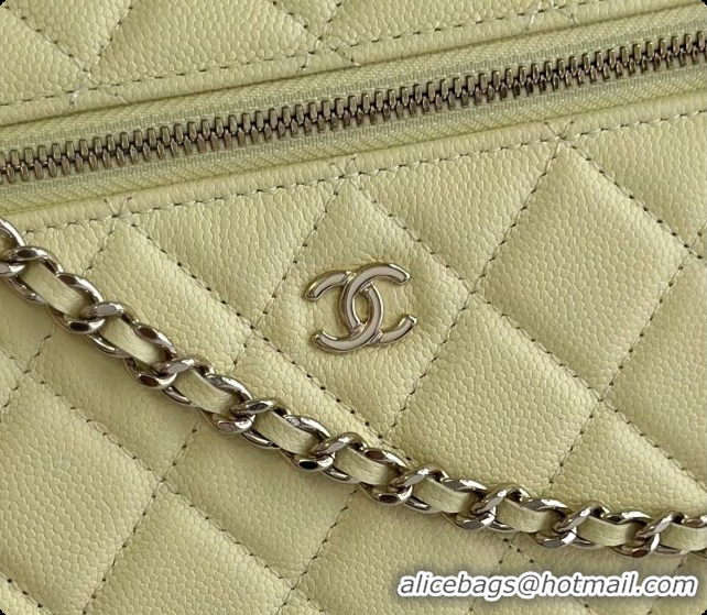Chanel Vanity with Chain in Quilted Grained Calfskin CH100802 Yellow 2026