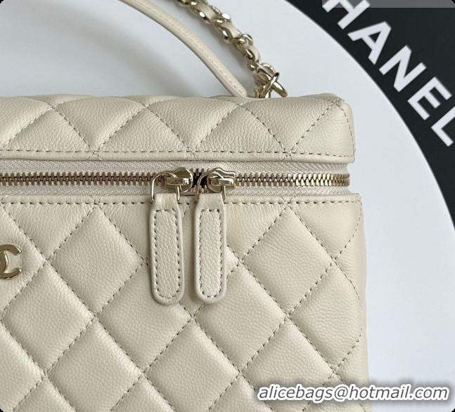 Low Price Chanel Vanity with Chain in Quilted Grained Calfskin CH100803 Beige 2026