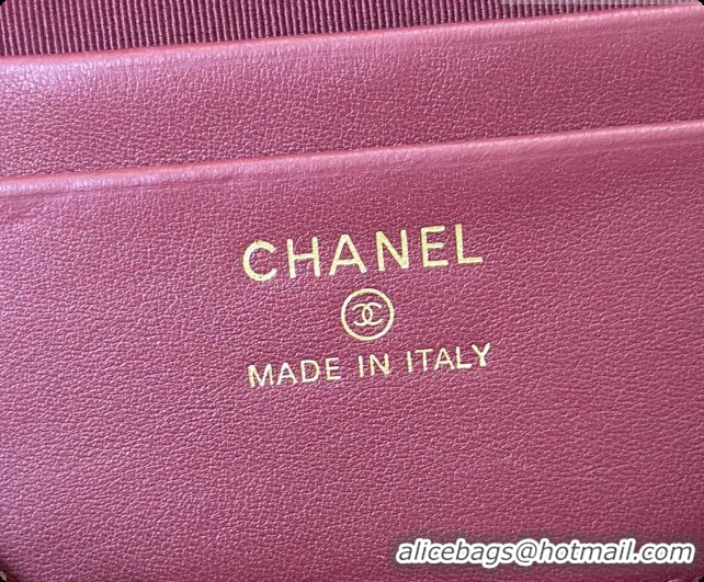 Luxurious Chanel Vanity with Chain in Quilted Grained Calfskin CH100805 Burgundy 2026