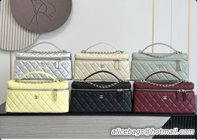 Best Product Chanel Vanity with Chain in Quilted Grained Calfskin CH100806 Black 2026 