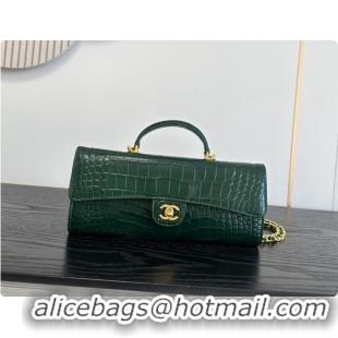 Best Price Chanel Clutch with Chain in Crocodile Pattern Calfskin AP5280 Green 2026