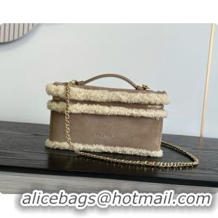 Pretty Style Chanel Vanity with Chain in Suede and Wool CH100872 Beige 2026