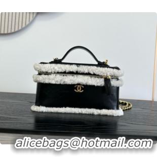 Purchase Chanel Vanity with Chain in Calfskin and Wool CH100871 Black 2026